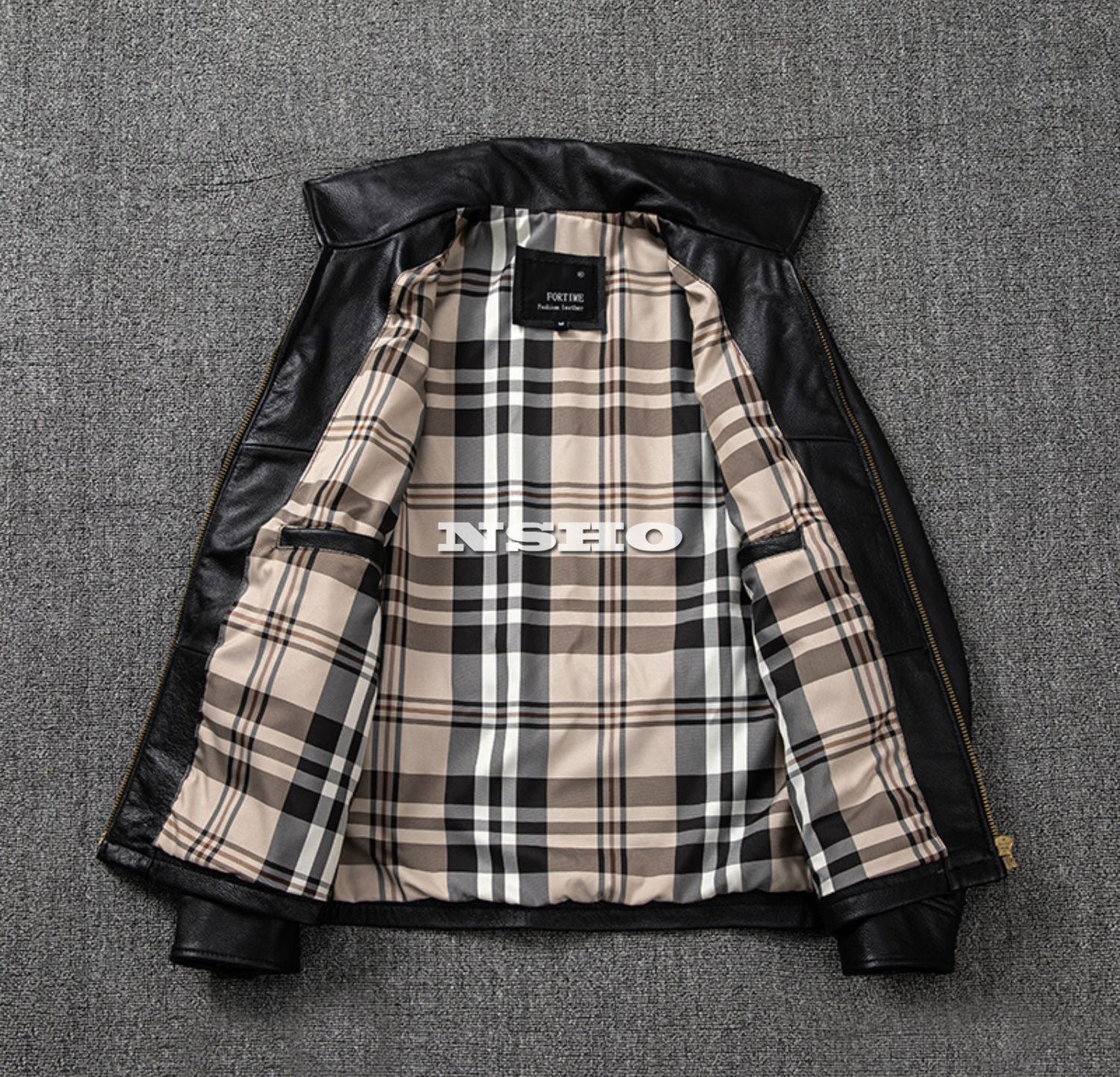 上質 メンズ レザー ジャケット カウハイド 牛革 復刻 50´s