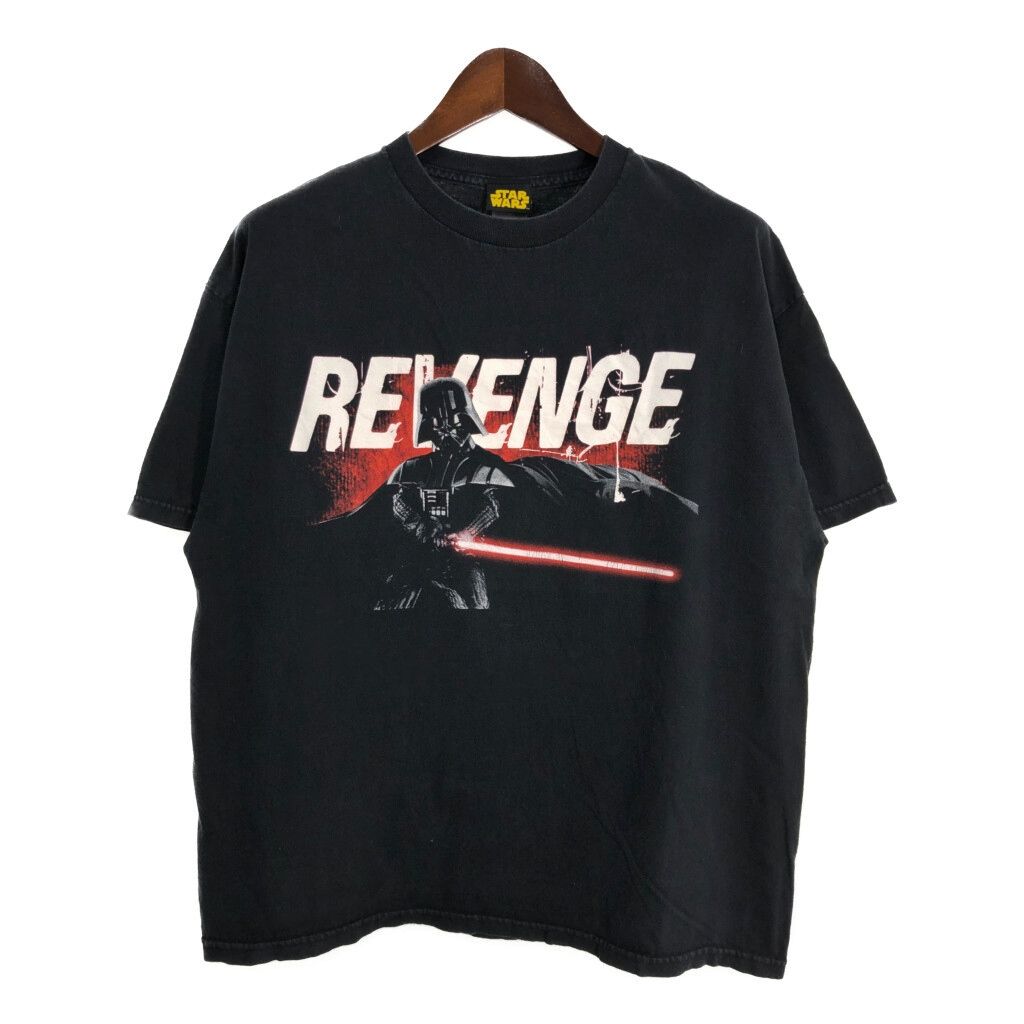 00年代 STAR WARS スター ウォーズ Darth Vader ダース ベイダー Ｔシャツ ムービー ブラック メンズ XL相当 古着 U1529