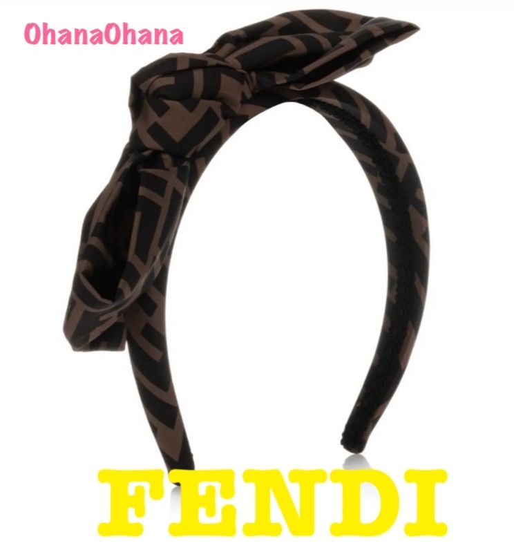 FENDI リボン付きFFロゴヘッドバンド/Brown - cecati92.edu.mx