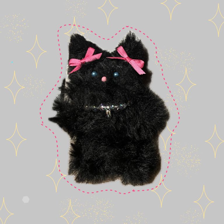韓国 モールドール モール人形 くろねこ - メルカリ