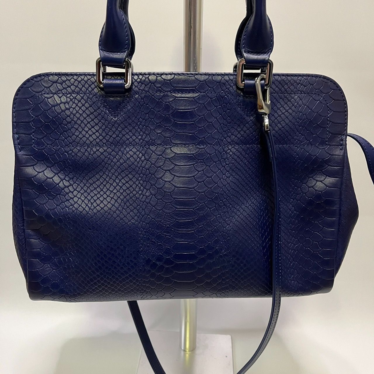 超美品　LONGCHAMP　ロンシャン　ハンドバッグ　クロコ　型押し　レザー ブランド古着】LONGCHAMP / ロンシャン クロコ型押し ターン