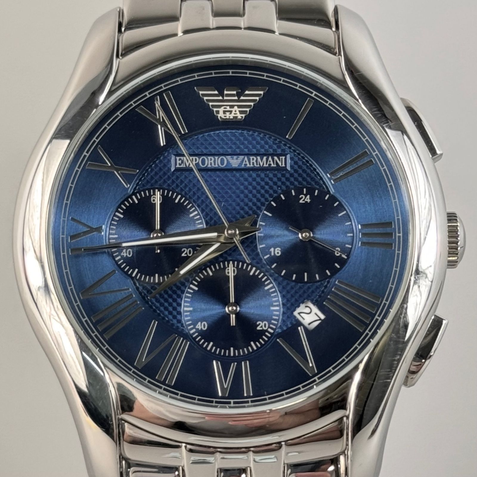 エンポリオアルマーニ　EMPORIO ARMANI　AR-1787　クォーツ　青　デイト表示　クロノグラフ