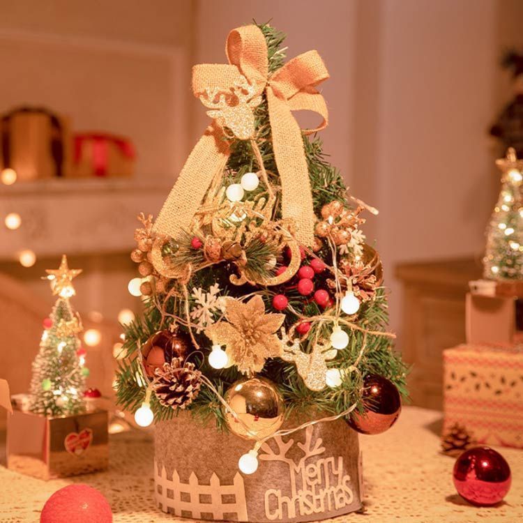 ミニクリスマスツリー 赤い実付き60cmインテリアツリーライト卓上 インテリア ミニクリスマスツリー 赤い実付き60cmインテリアツリーライト卓上