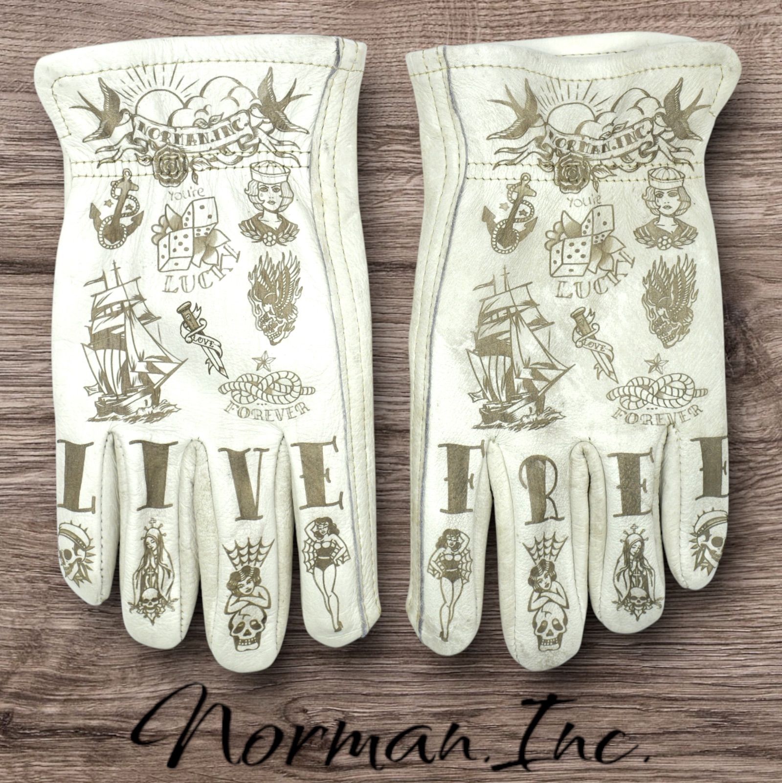 牛革 レザーグローブ アメリカン バイク ハーレー カスタム 手袋