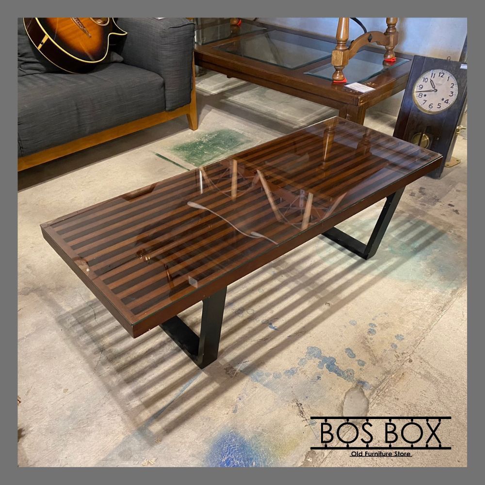 ネルソンベンチタイプ ローテーブル ガラステーブル