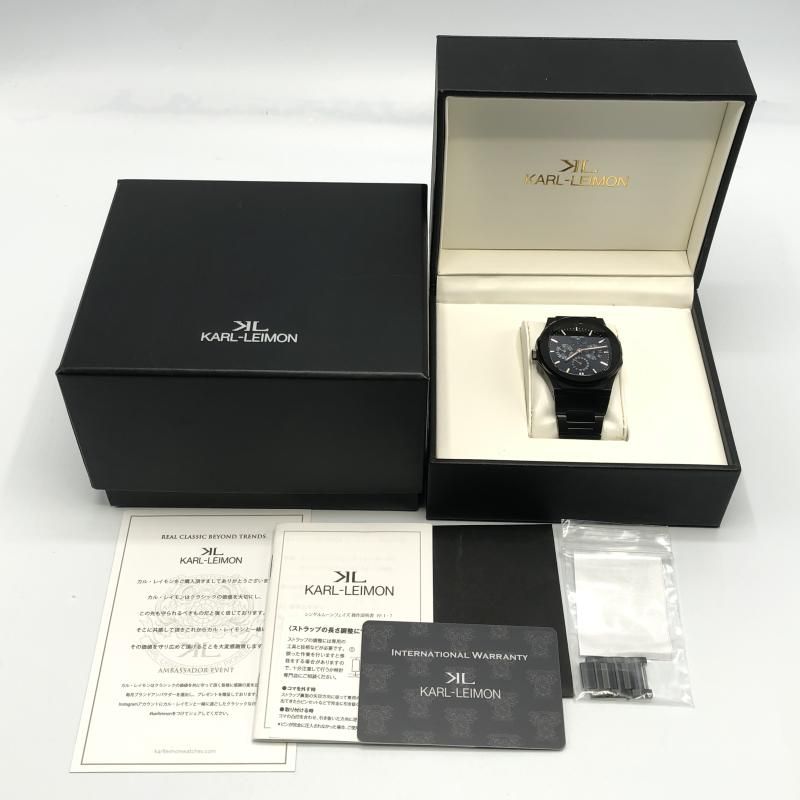 【美品】カルレイモンKARL-LEIMON MAJESTY ブラック KARL-LEIMON - 【中古】KARL-LEIMON MAJESTY 腕時計 ブラック