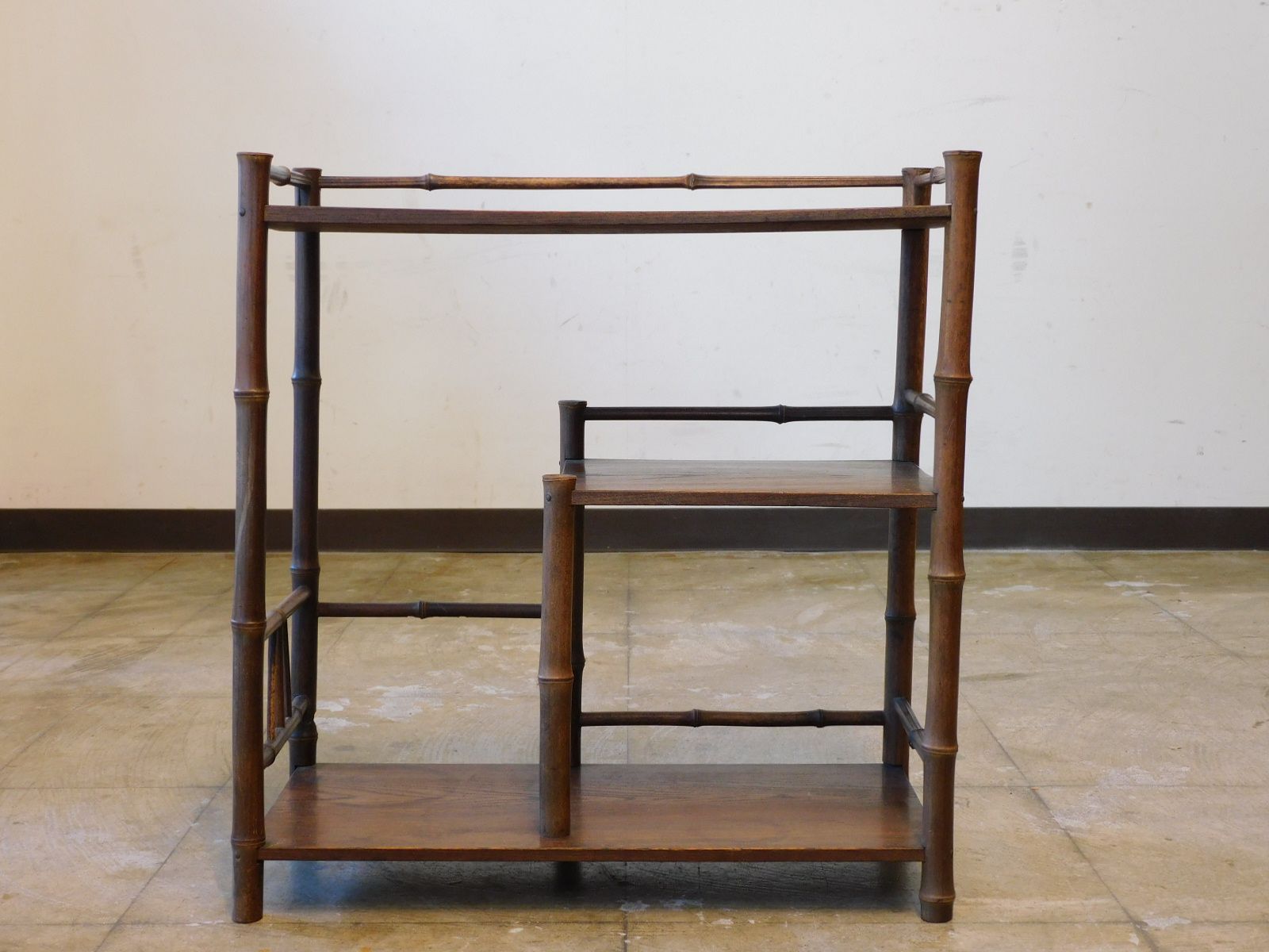 煎茶棚　綾瀬棚　竹製棚　アンティーク　竹工芸　正方棚　ミニ棚 煎茶用 綾瀬棚（本体のみ） : 茶道具商 越中屋 - 通販 - Yahoo