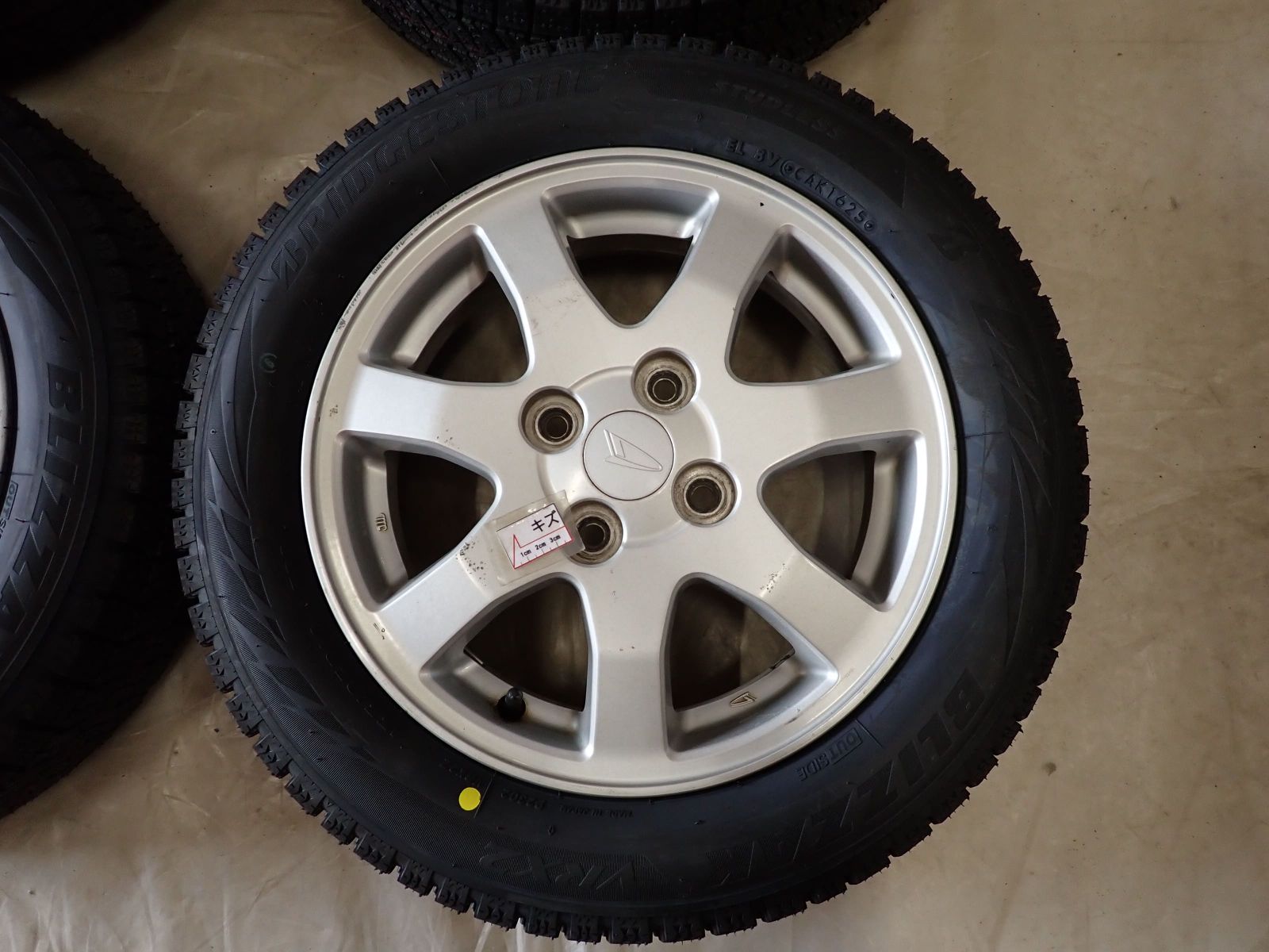 冬 製 4本 会社宛 155 65R14×4.5J 75Q ブリヂストン ブリザック VRX2 ダイハツ 純正 アルミ ウェイク タント NO D6189 FFCRYSTALESIA_COM