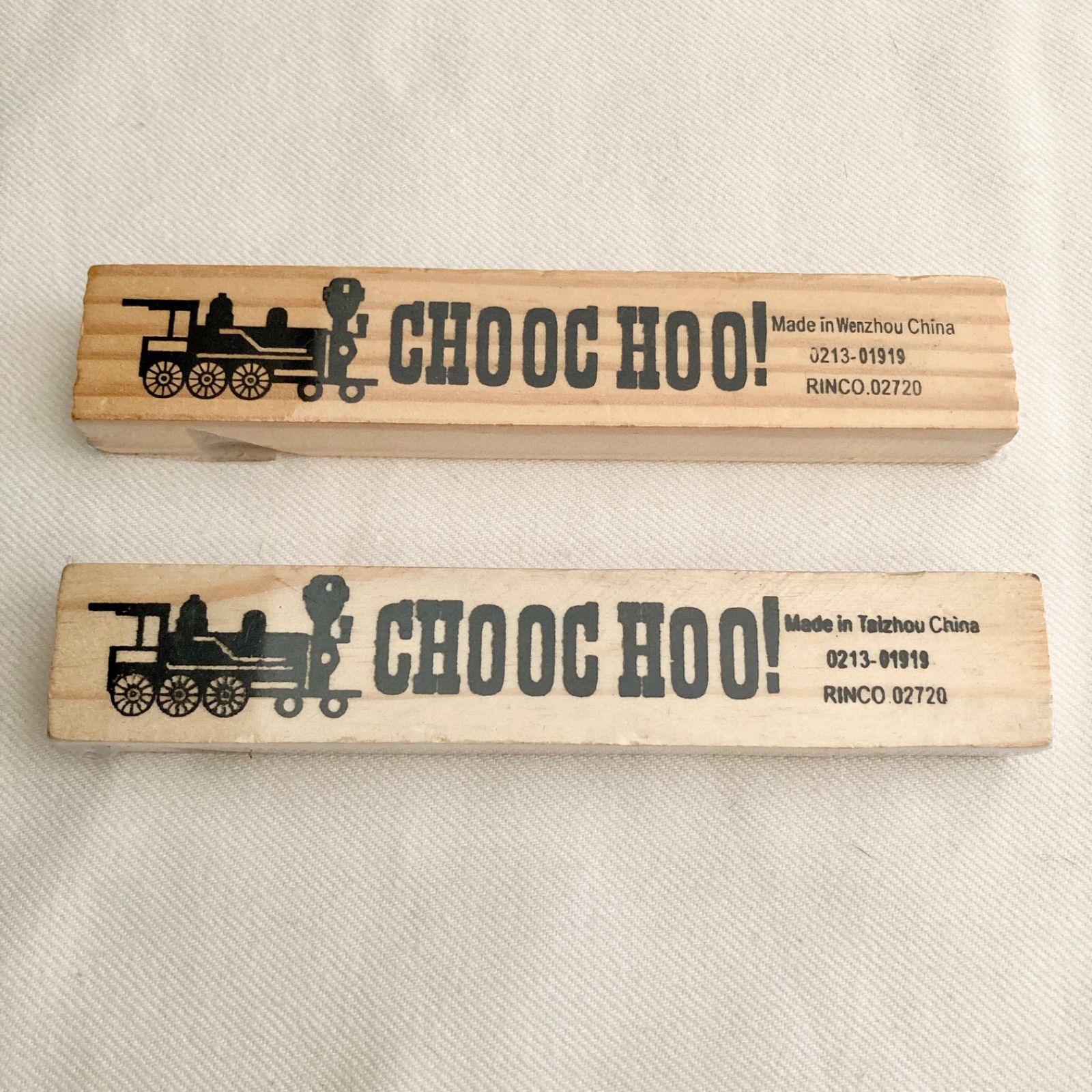 WOODEN TRAIN WHISTLE】木製 トレイン ホイッスル 汽笛 2個セット