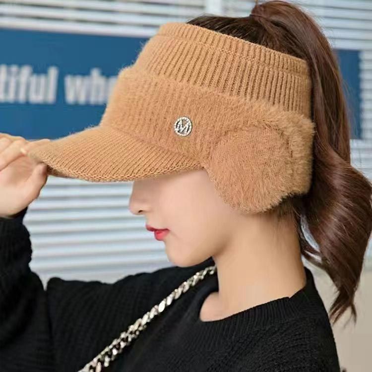 ランニング 小顔効果 冬 サイクリング もこもこ ニット帽 帽子