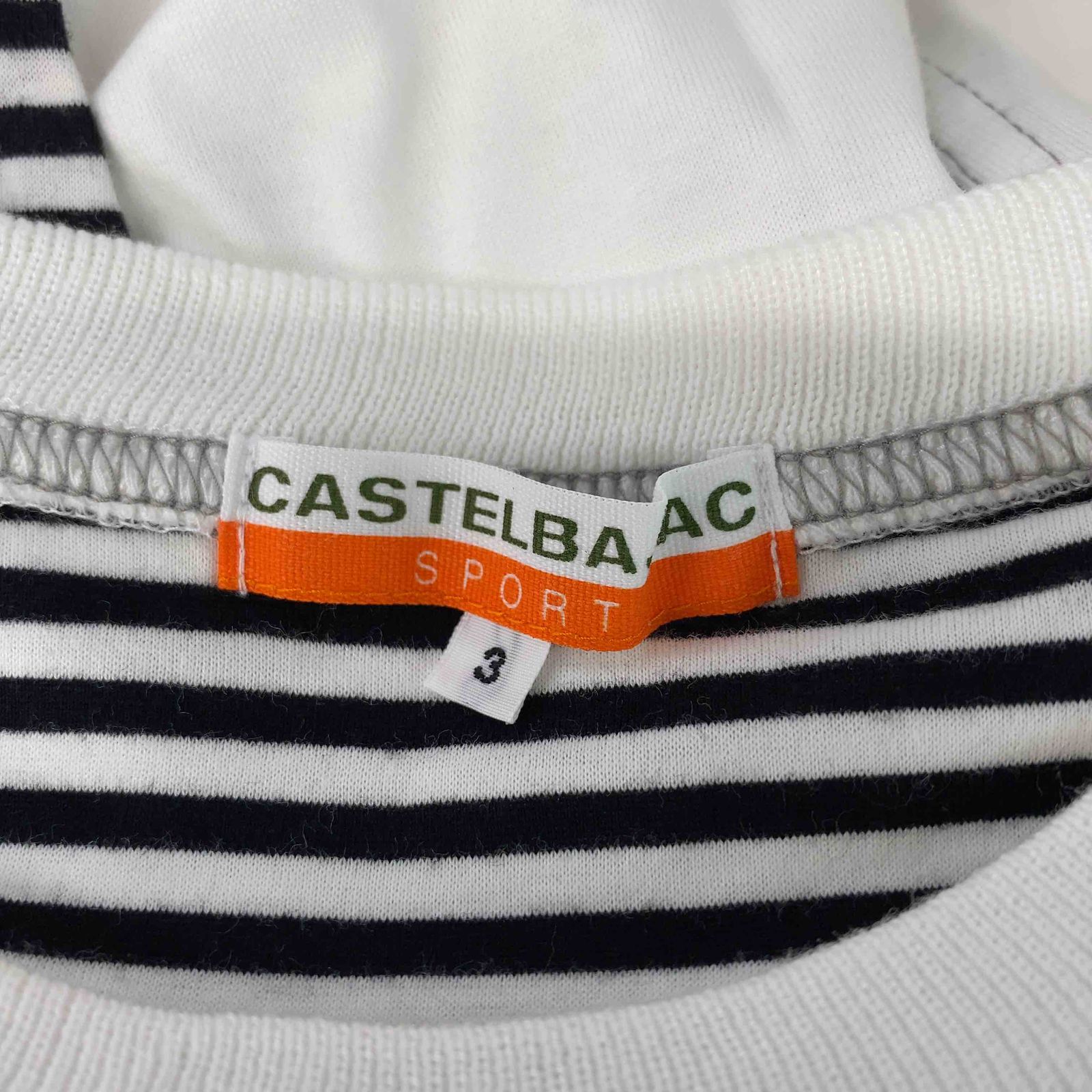 CASTELBAJAC カステルバジャック メンズ Tシャツ（長袖） 白 プリント ボーダー