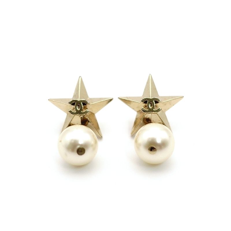 CHANEL ロゴパールピアスゴールド シャネル CHANEL ピアス ココマーク CCマーク ドロップピアス
