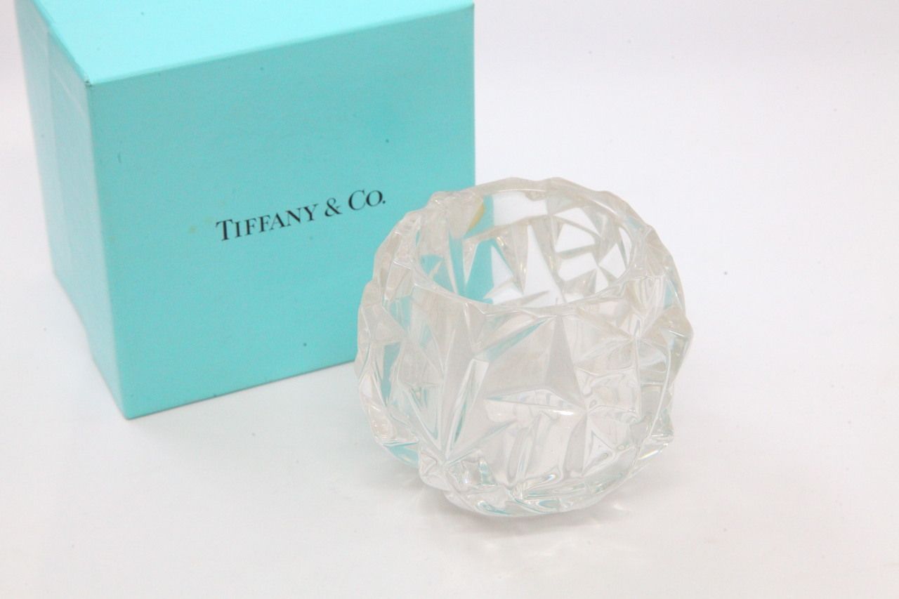 未使用品】TIFFANY&Co. キャンドルホルダー ティファニー クリスタル 