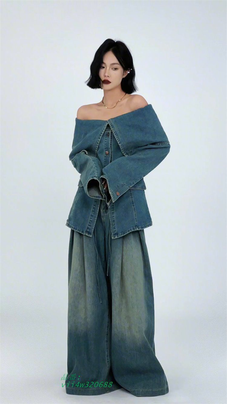 デニムシャツ長袖韓国ファッ vii