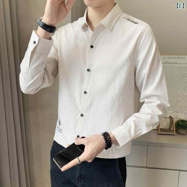 [5]春 コーデ メンズ 用 服 シンプル ファッション オシャレ 大人 かっこいい 紳士服 カジュアル 半袖 シャツ ストライプ ハイエンド  カジュアル 通勤スタイル 重ね着コーデ ゆったりシルエット さらっと着 普段使い