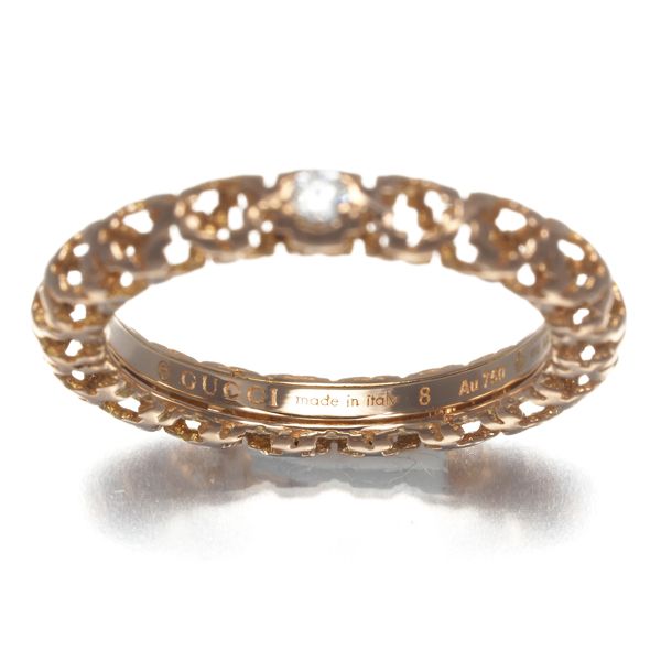 グッチ リング ダイヤ ダイヤモンド ディアマンティッシマ 1P 7.5号  