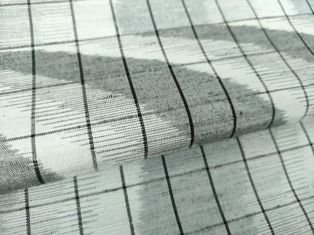 平和屋着物○伝統工芸士 玉虫正直氏作 玉虫公房 手織の里 紙布 紬 米沢  