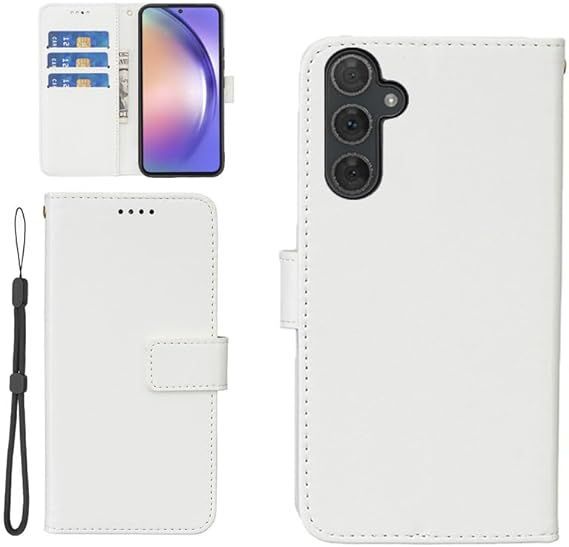 【KSK】Galaxy A54 5G/docomo SC-53D/SCG21対応 手帳型 ケース カードサムスン ギャラクシーギャラクシー A54 5G sc53d/scg21（ホワイト）収納 レザー 携帯カバー 銀行カード現金 スマホケー