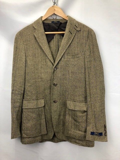 POLO RALPH LAUREN ヘリンボーン パッチポケット ジャケット サイズ38 