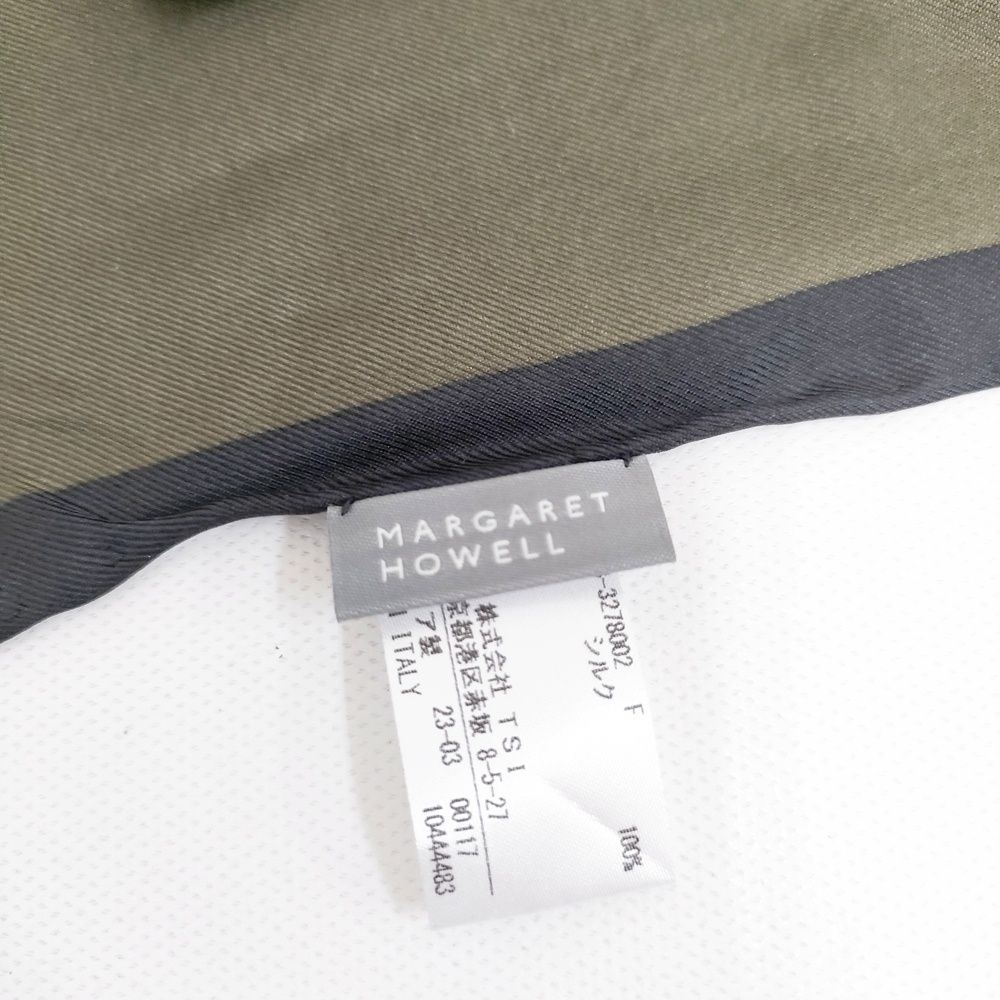 MARGARET HOWELL SILK TWILL SCARF 578-3278002 2023年 定価35200円  