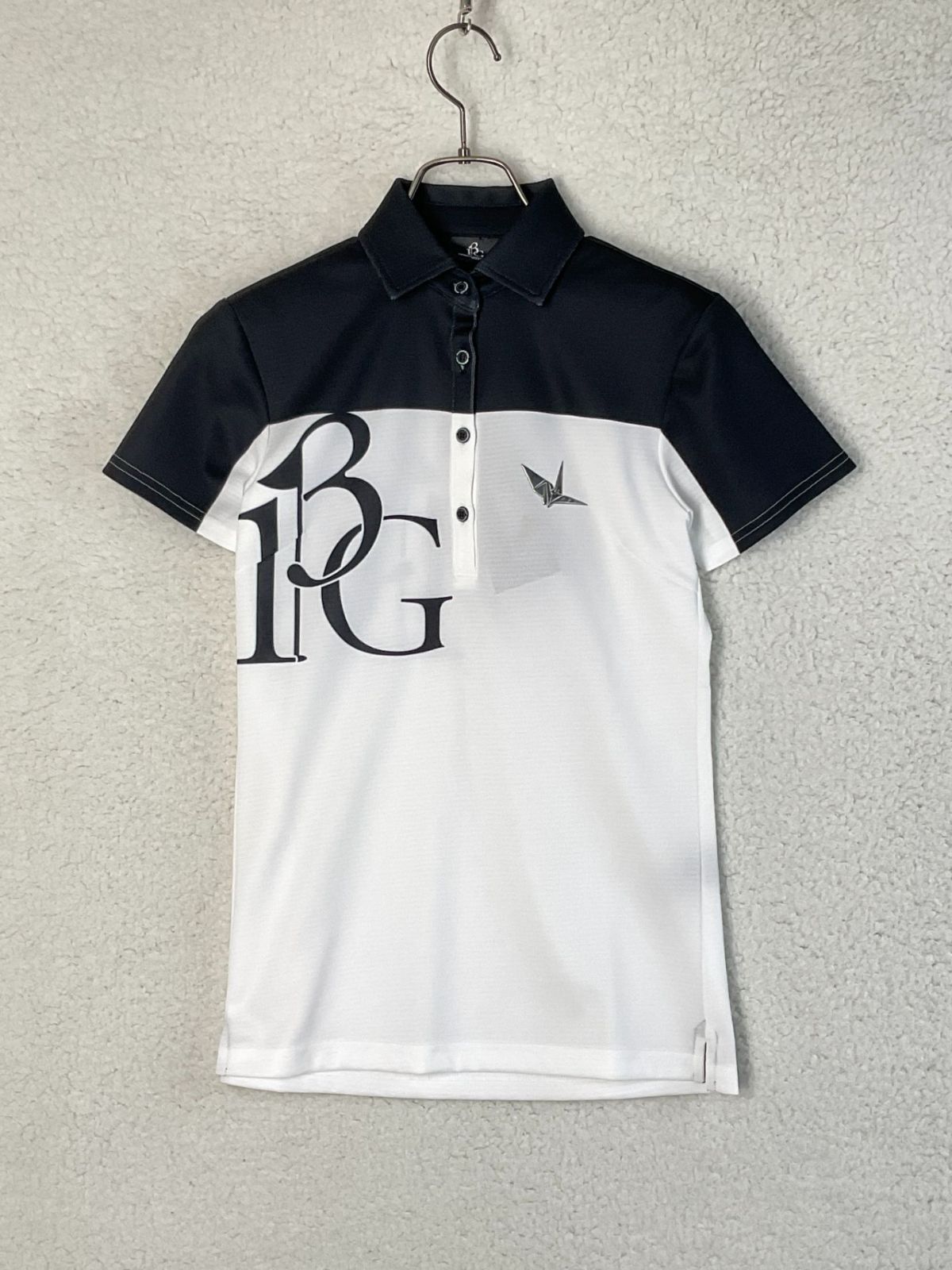 1PIU1UGUALE3GOLF レディース ポロ新品未使用 S 1 白 半袖 1PIU1UGUALE3 GOLF - 【MID SUMMER COLLECTION】 SS POLO STRIPE