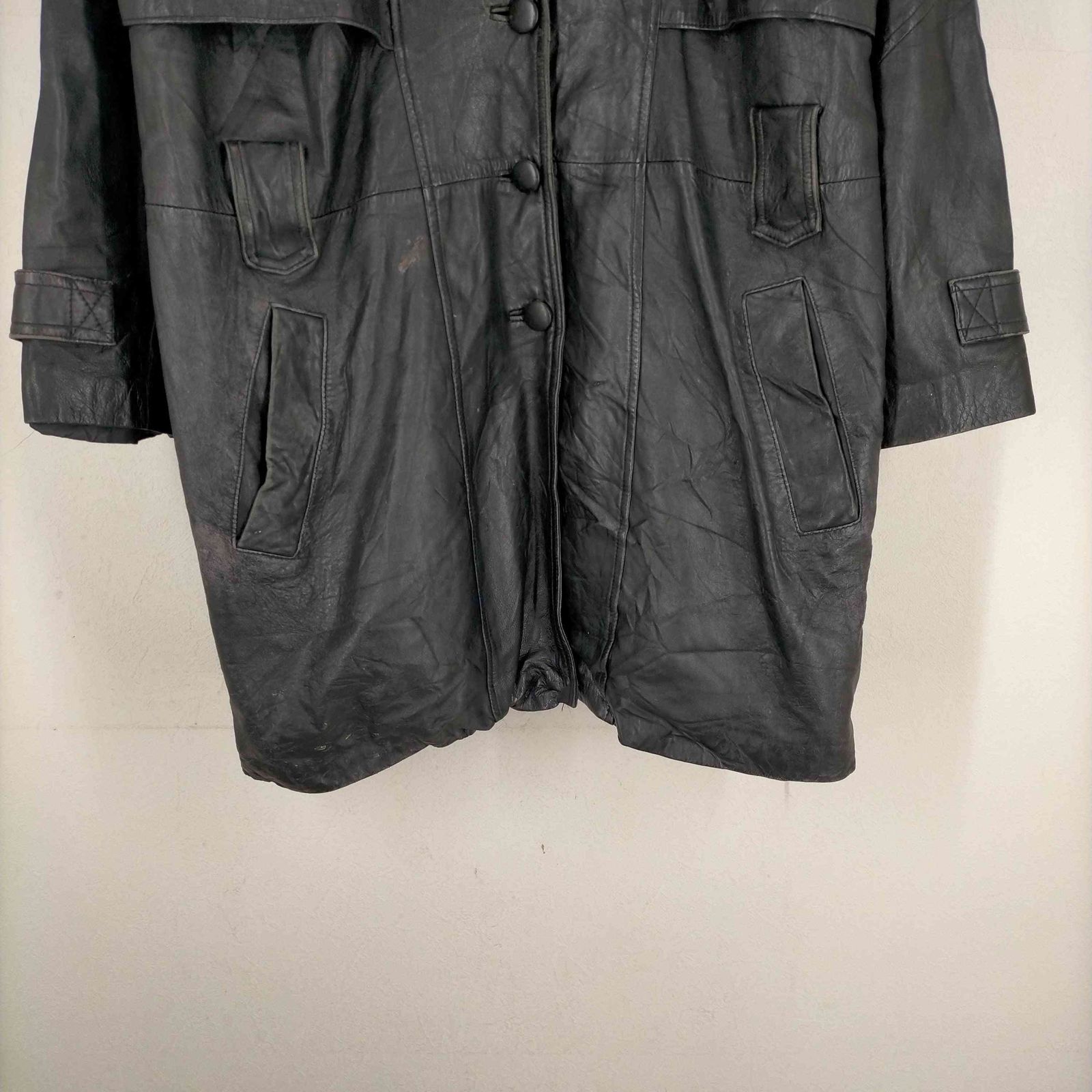 ユーズドフルギ USED古着 レザーハーフコート メンズ JPN：XL - メルカリ