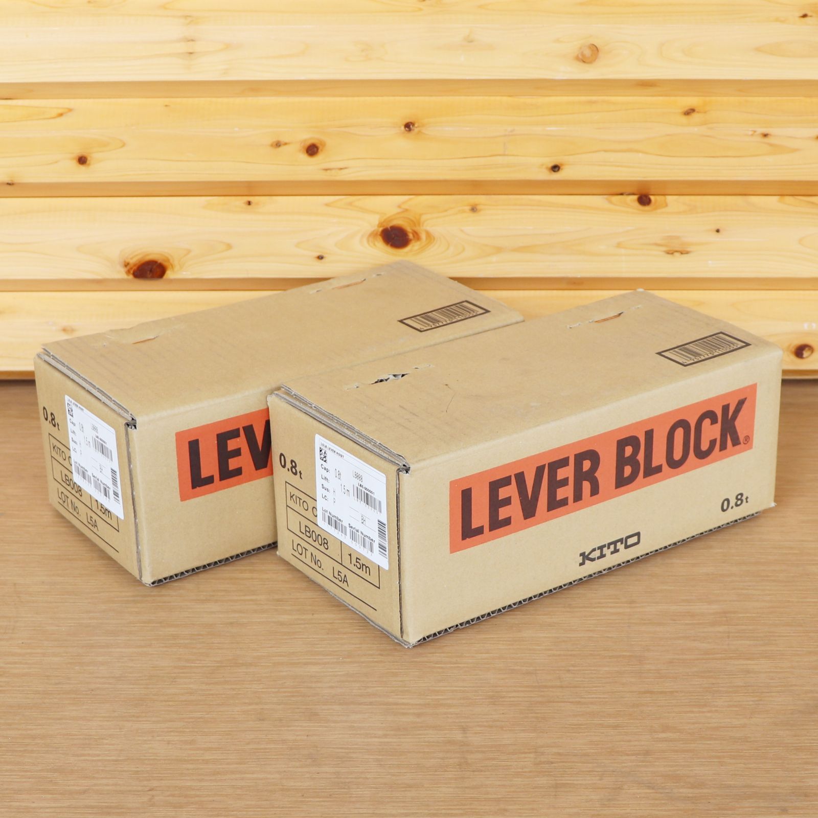 新潟発 キトー レバーブロック LB008 0.8t 2個セット 新品 未開封 