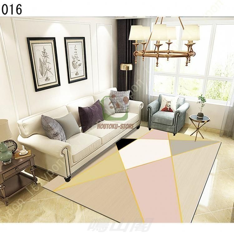 カーペット ラグ 長方形 北欧風 幾何柄 ポップ 滑り止め付 防ダニ 抗菌 防臭 プリント 短め毛足 1年中使えるタイプ ホットカーペット対応 WP 秘密105 MARWIL-DEMENAGEMENTS_CH