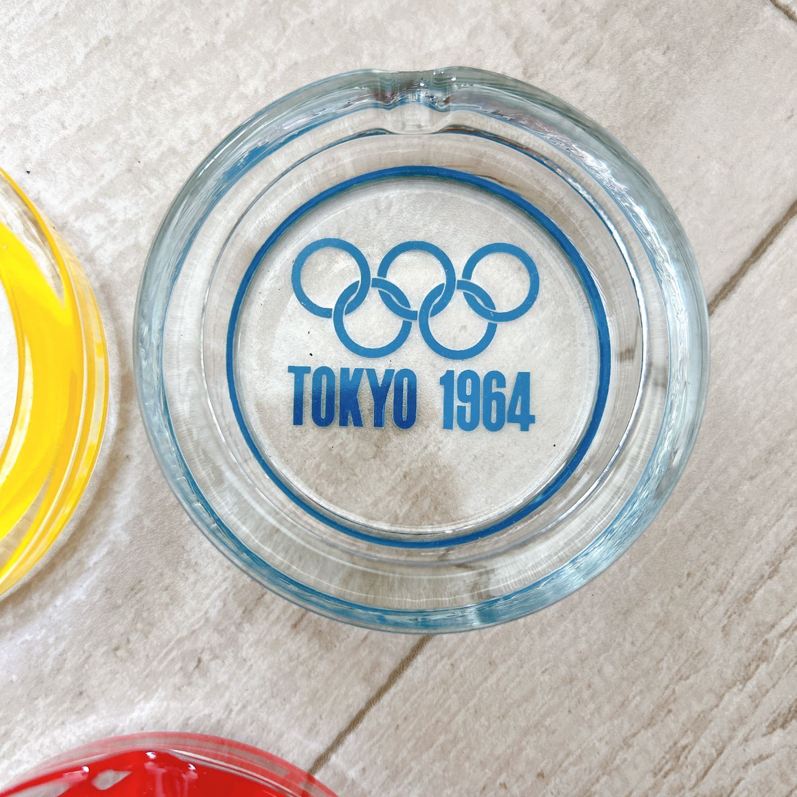 1964 東京オリンピック ガラス製 灰皿 5点 まとめセット！赤 緑