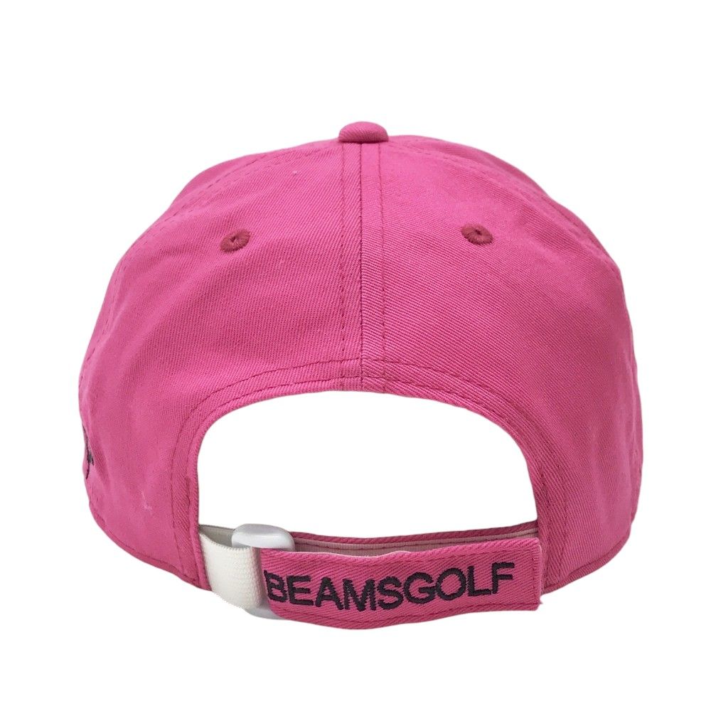 ピンク GOLF 刺繍キャップ BEAMS GOLF ビームスゴルフ キャップ ピンク系 ゴルフウェア BEAMS