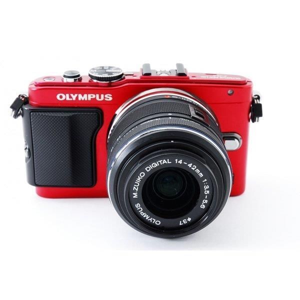 オリンパス OLYMPUS E-PL6 レッド レンズキット 美品 SDカード外