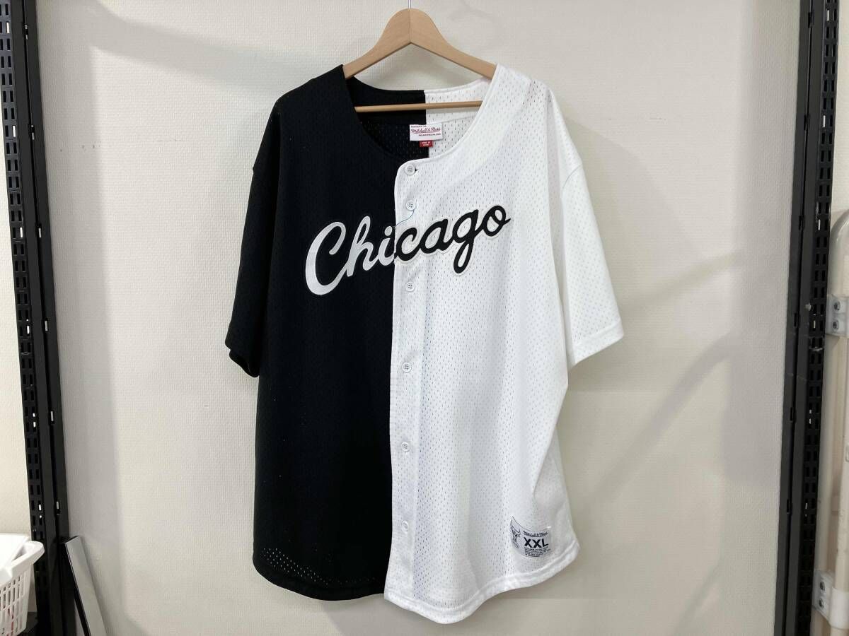 mitchell-ness ミッチェル＆ネス 半袖シャツ ユニフォームシャツ XXL JZ SPRING 2018 Chicago BLACK-White ポリエステル