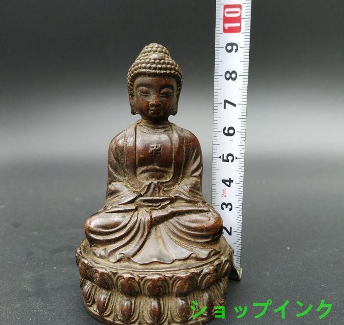 仏教美術  仏像  釈迦仏像 小仏像 銅製  銅器 仏教美術 仏像 お釈迦様像 小仏像 銅製 銅器 - メルカリ