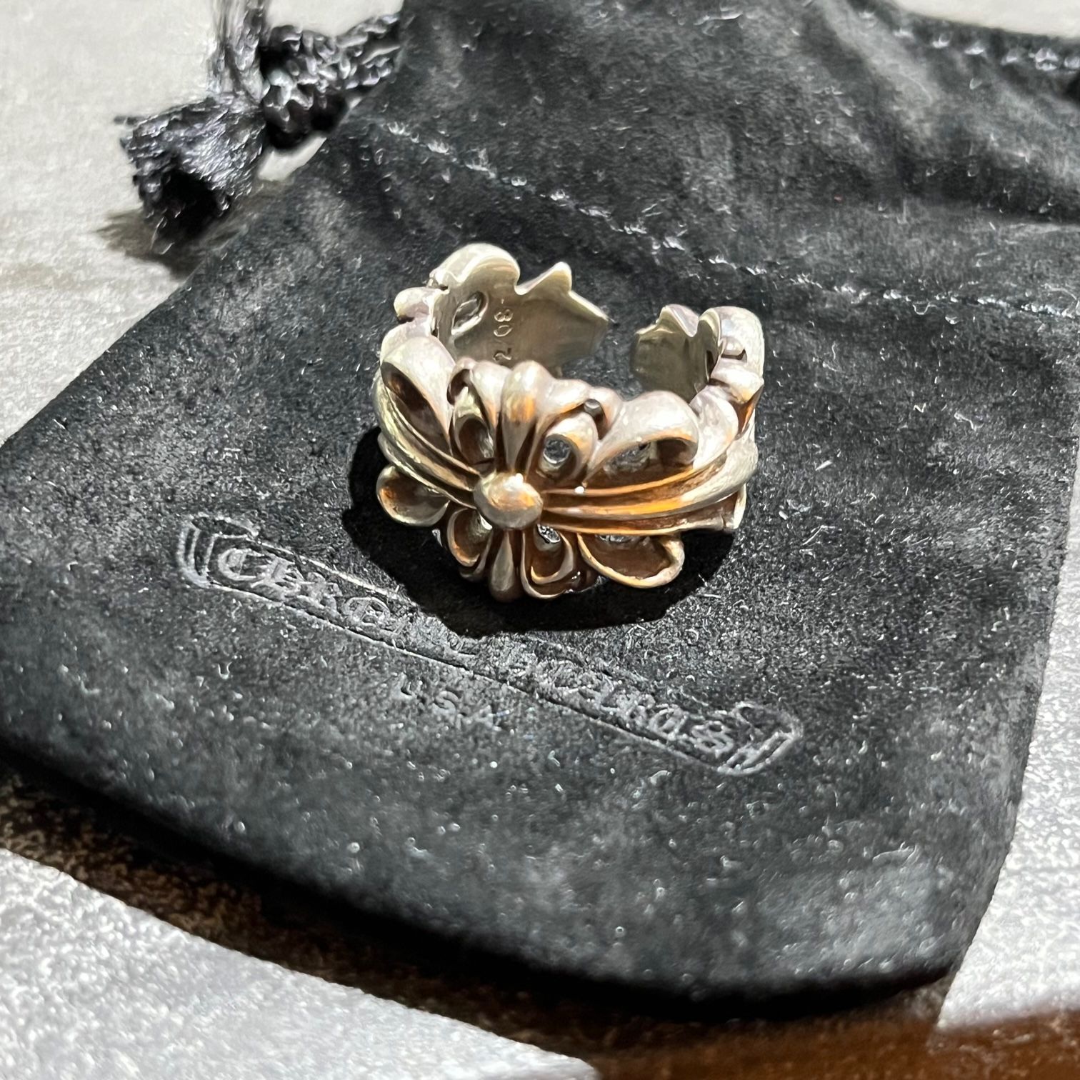 CHROME HEARTS DBL FLRL CRS ダブル フローラルクロス リング