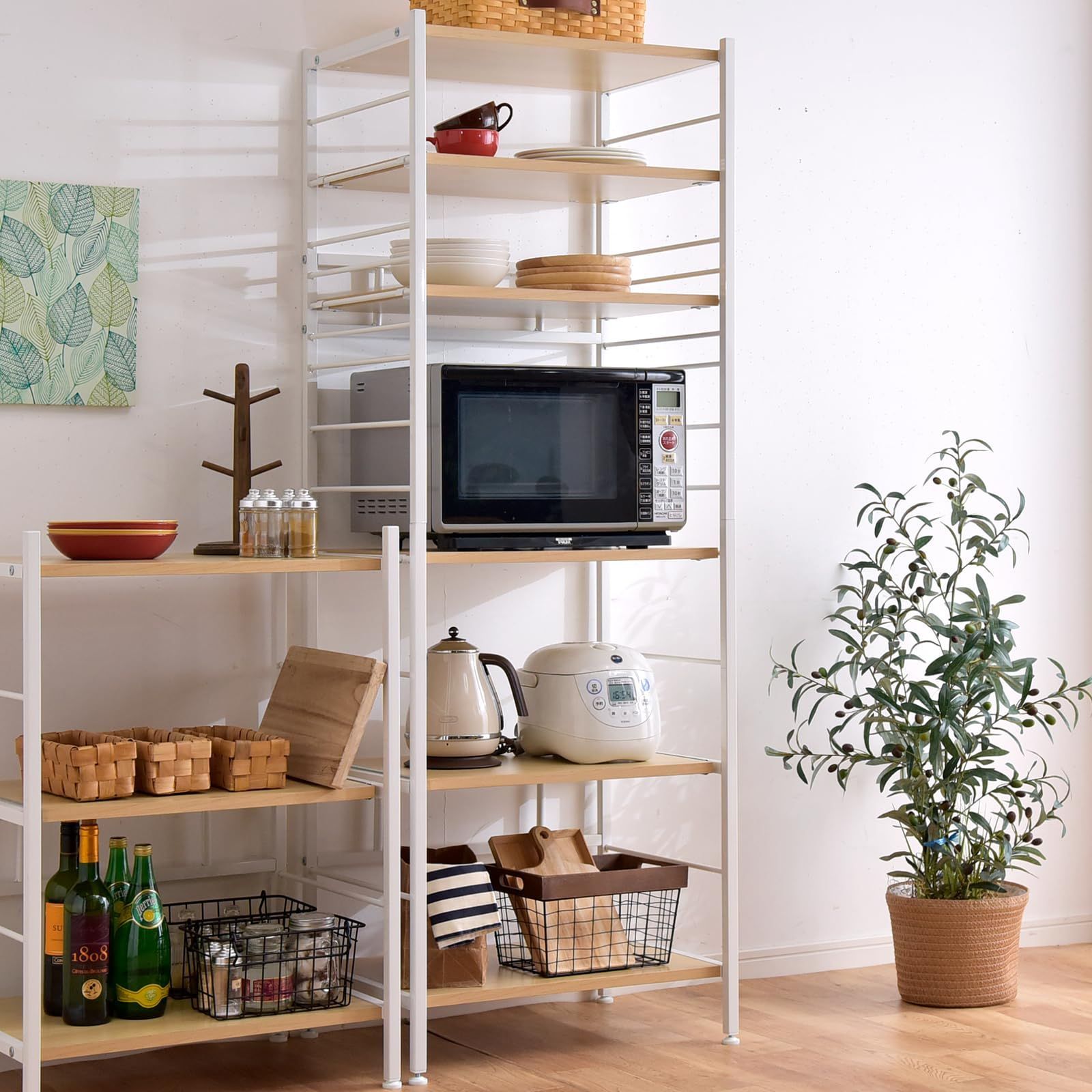 Housetec ミラーBOX収納 ミニマルキッチン パオロッサホワイト ミラー