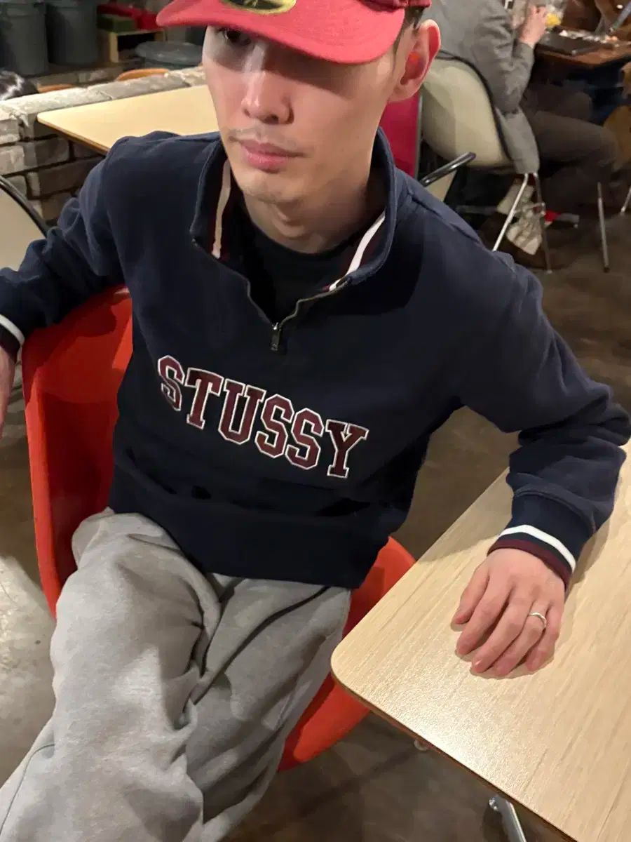STUSSY(ステューシー) ハーフジップ セーター M-廃盤商品