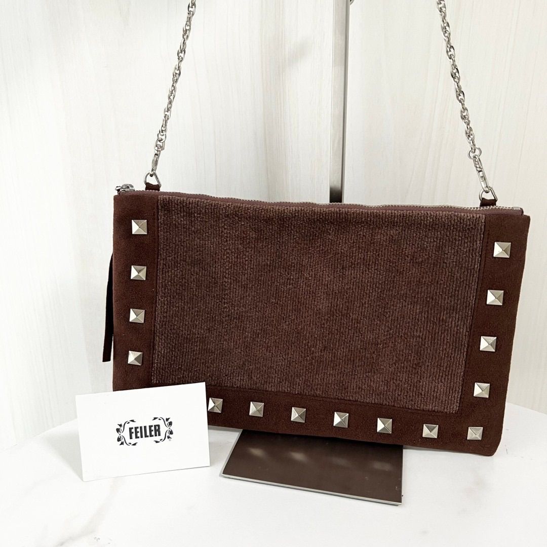 フェイラー FEILER ショルダーバッグ ポシェット スタッズ