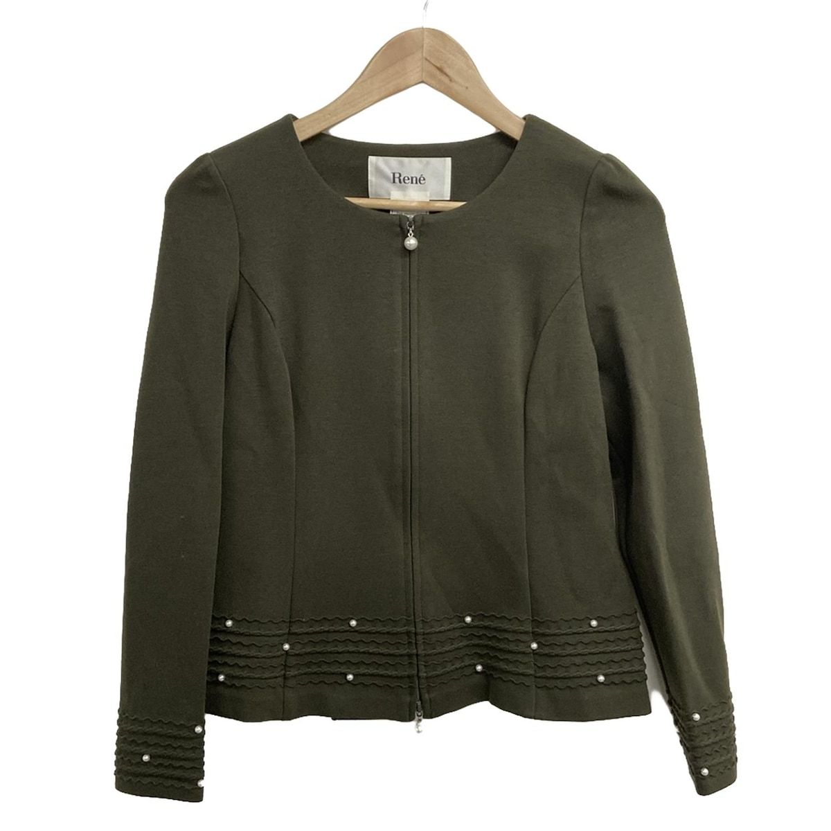 【Rene】ルネ　ブルゾン　36size 美品 Rene(ルネ) ブルゾン サイズ36 S レディース美品 - カーキ 長袖
