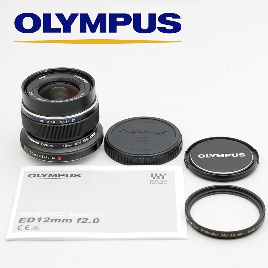 オリンパス OLYMPUS M.ZUIKO DIGITAL ED 12mm F2.0 ブラック 単焦点