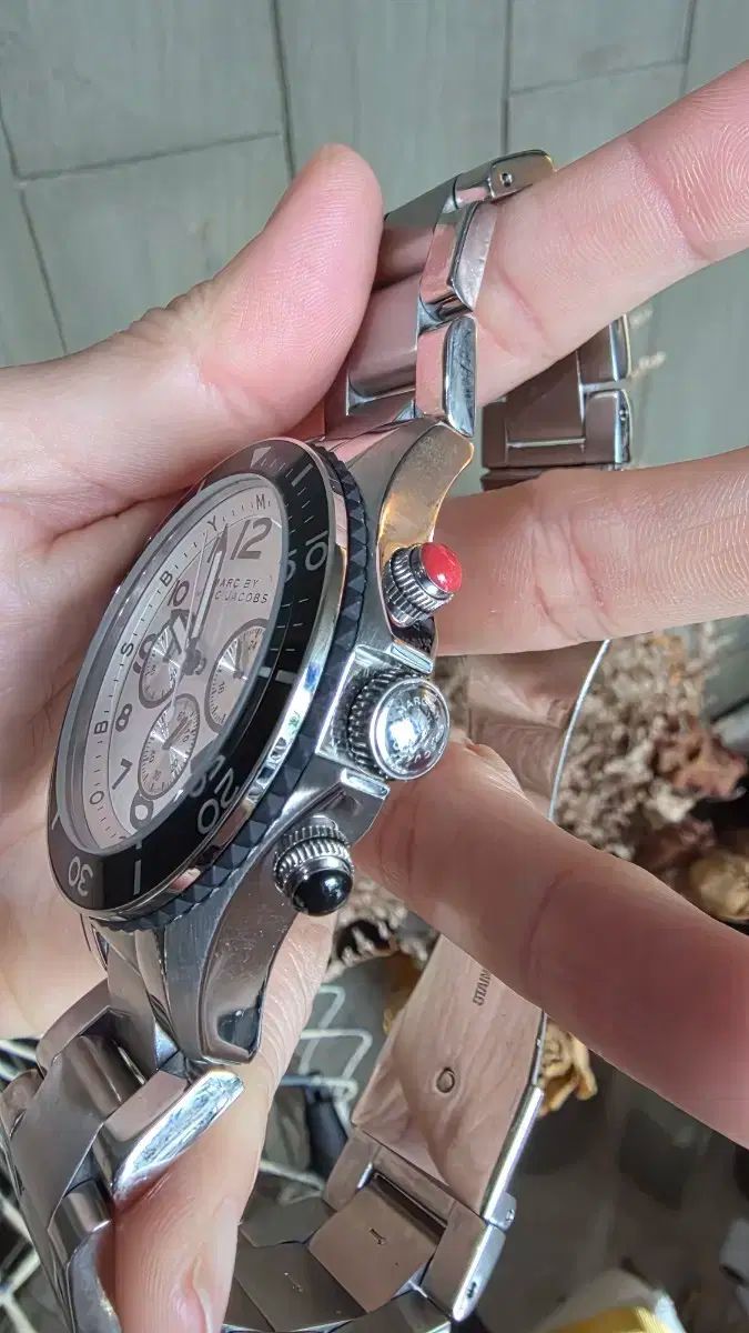 マークジェイコブス メタル 時計 クロノグラフ ダイバー