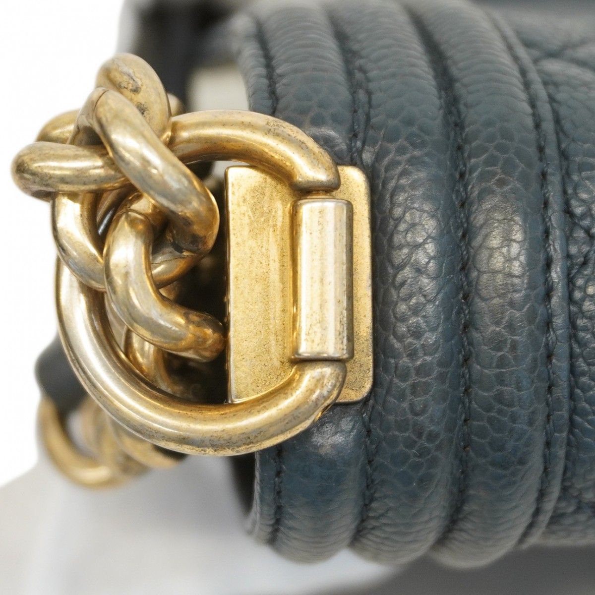 5ce5289】シャネル ショルダーバッグ ボーイシャネル キャビアスキン  