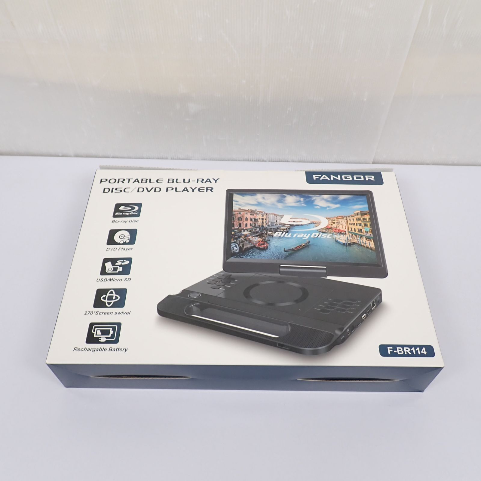 未使用 FANGOR F-BR114 ポータブル ブルーレイ Blu-ray DVD