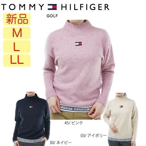 ♥ M L LLサイズ トミーヒルフィガー レディース スフレタッチ タートルセーター ゴルフウェア THLA376 TOMMY HILFIGER GOLF