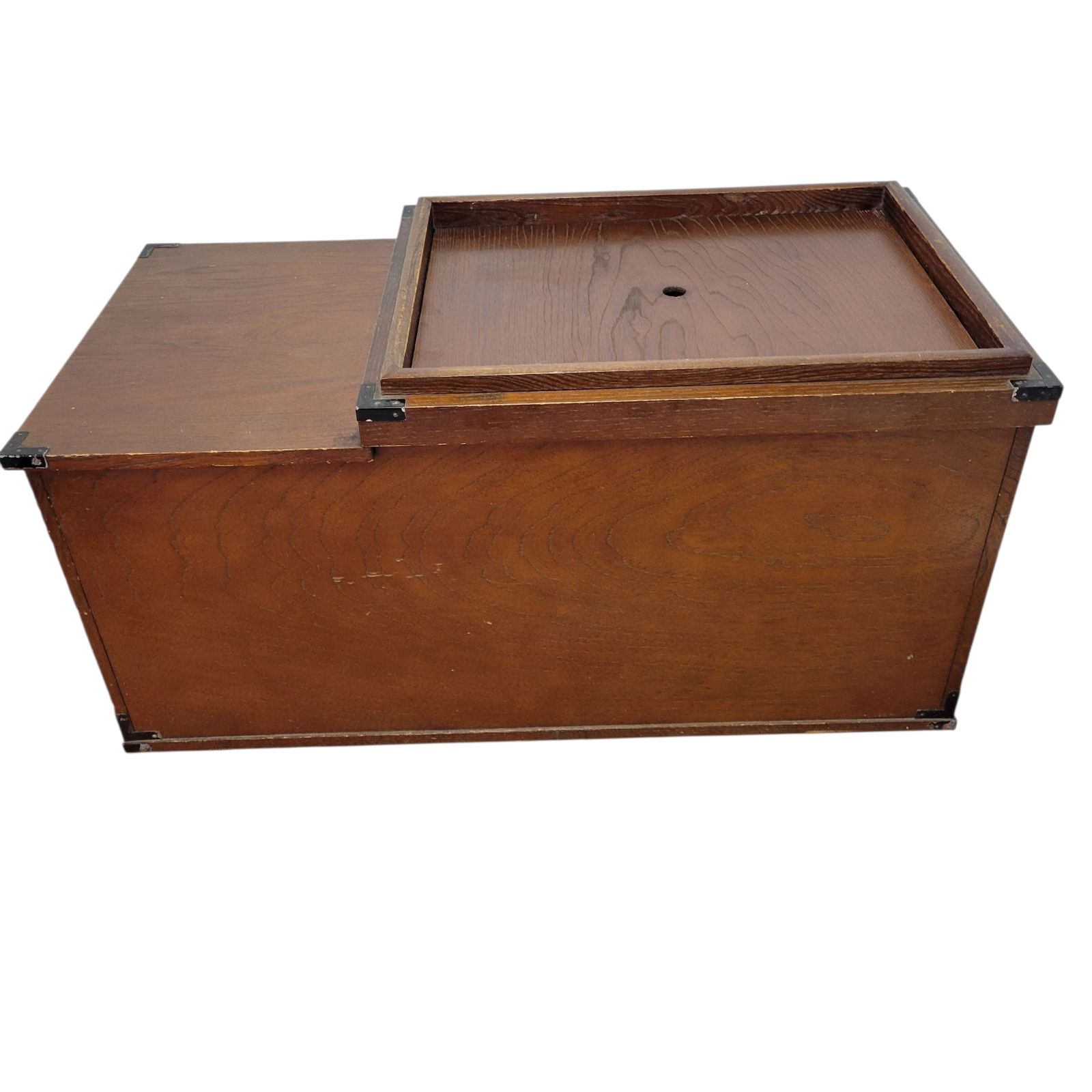 極希少】レトロ アンティーク 火鉢 木製 天然木 関西火鉢 大和火鉢 角