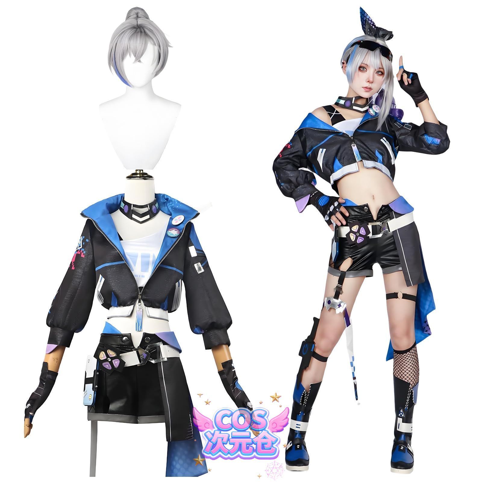 銀狼 ウィッグ付き 神併 崩壊スターレイル コスプレ ウィッグ付き ホタル 開拓者 ロビン 花火 ブラックスワン ゲーム コスプレ衣装 イベント 大人用 仮