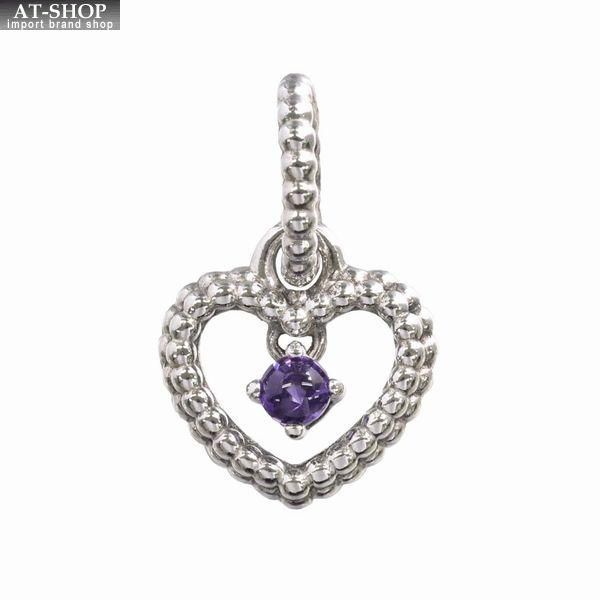 パンドラ チャーム PANDORA Purple Beaded Heart Dangle スターリング 