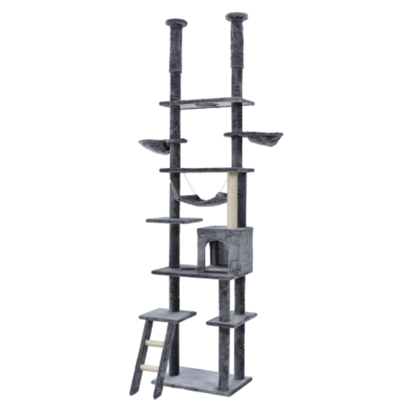 数量 おしゃれ 運動不足解消 アスレチック 多頭飼い ストレス解消 爪研ぎ 猫タワー スリムタワー 組み立て簡単 キャットツリー 突っ張り 全高235-258 cm キャットタワー BTM