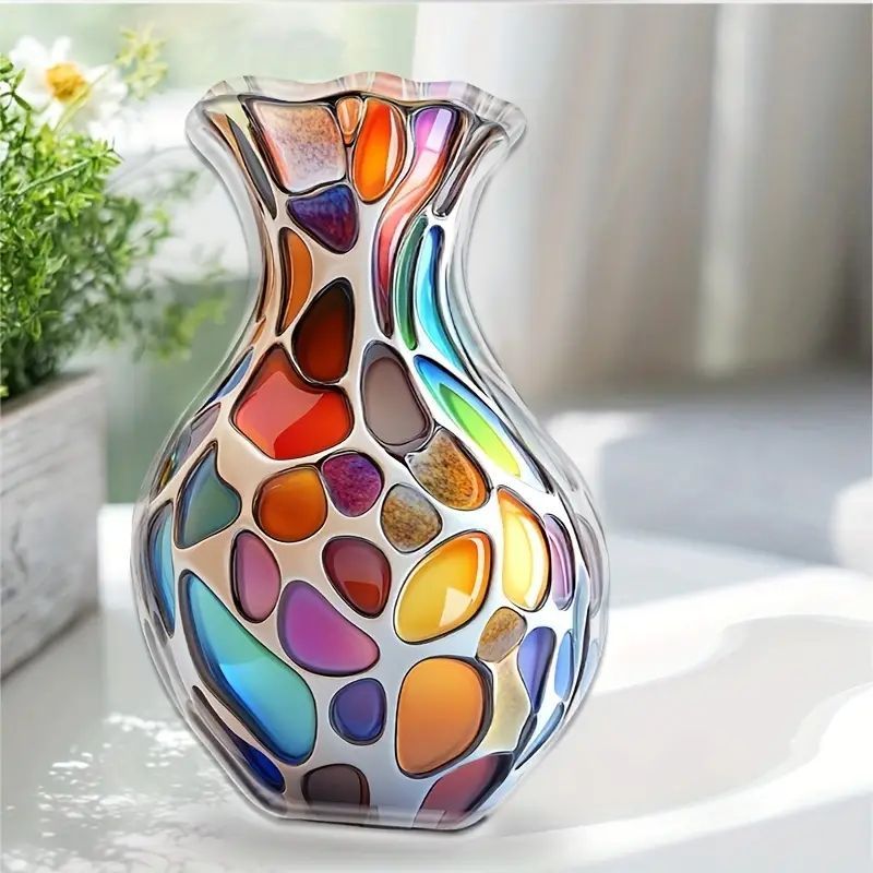 カラフルモザイクグラス カラフルモザイクガラスワイングラス カラフル