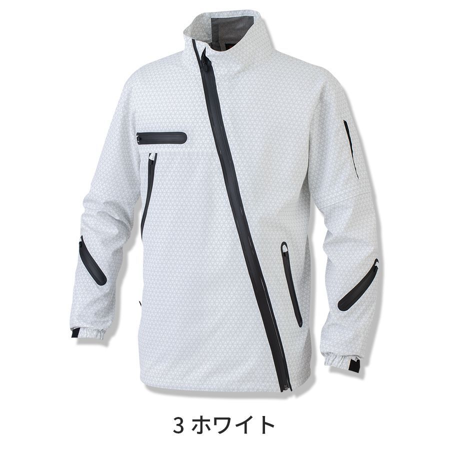 山本寛斎 カンサイ K1100 01100 ホワイト M～LL 空調風神服ジャケット 長袖半袖 2wayジャケットファン付ウェア 夏用 熱中症対策 工事現場 涼しい 作業着 作業服 大川被服 KANSAI