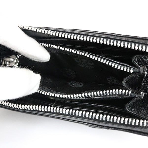 クロムハーツ REC F ウォレット セメタリークロスパッチ ヌメ革 レザー